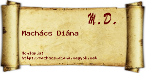 Machács Diána névjegykártya